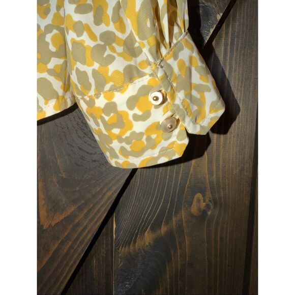 Anthropologie Current Air Leopard Animal Print Tie Neck Blouse - Picture 7 of 8